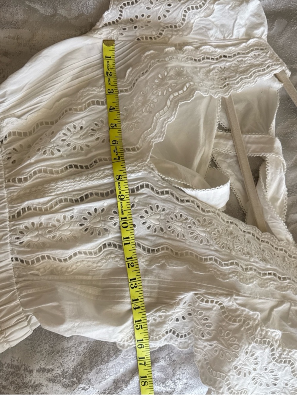 Sea New York White Eyelet V-Neck Midi Dress nwt - Picture 5 of 7